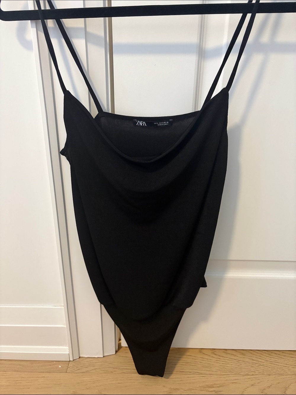Zara Black Cowl Neck Bodysuit
